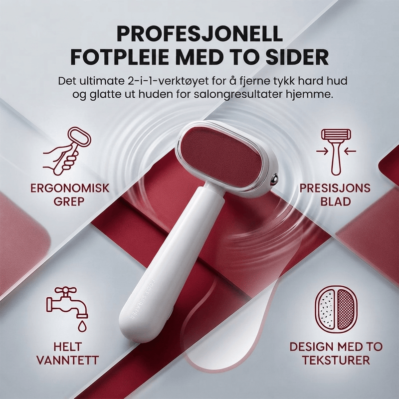 2-i-1 fotfil for fjerning av hard hud