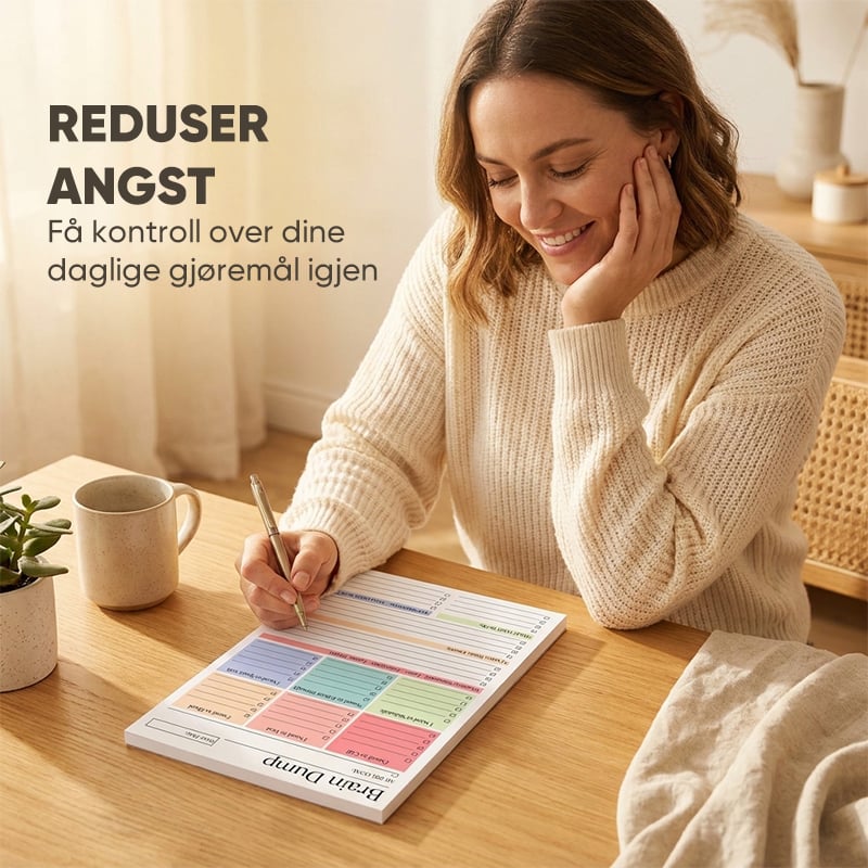 ADHD Hjernedump Planleggerblokk