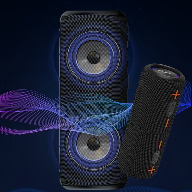 Splittet Bluetooth-Høyttaler – Blendende Fargerik Subwoofer