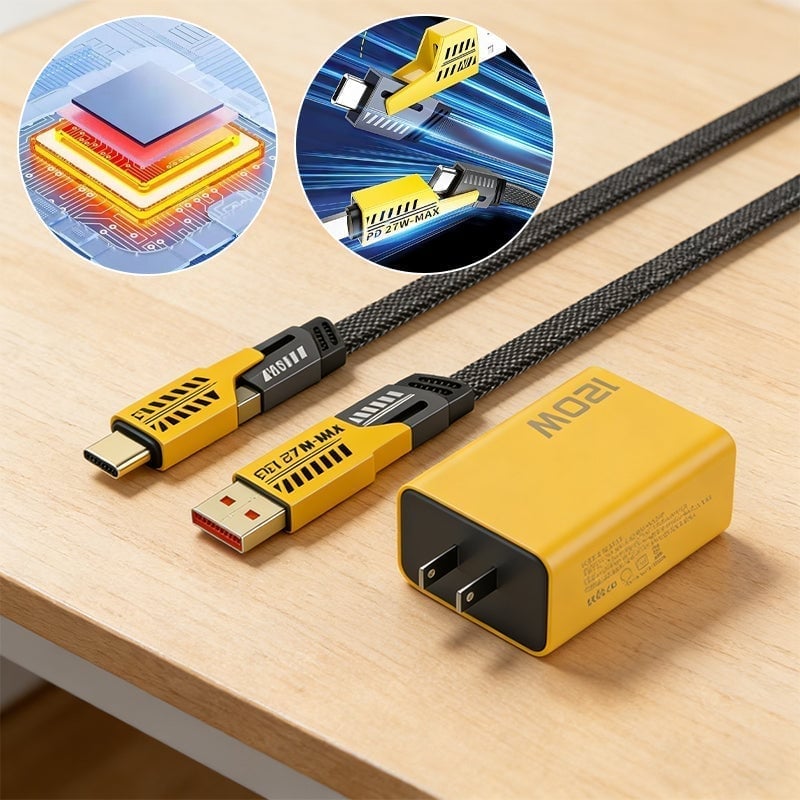 Dobbel USB + Dobbel Type-C 120W hurtigladehode