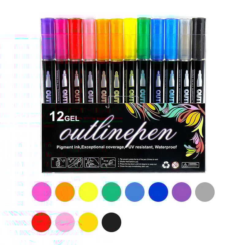 Fargeleggingslysstift Graffiti Markeringspenner