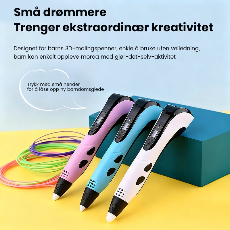Barnas Pedagogiske Gjør-Det-Selv Kreasjon 3D-Tegnings Printpenn