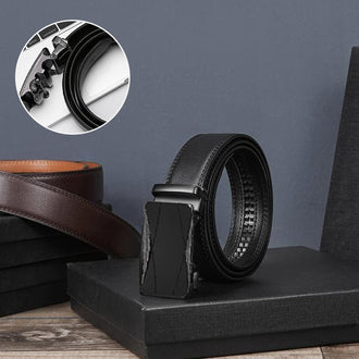 Lærbelte med Automatisk Spenne for Menn