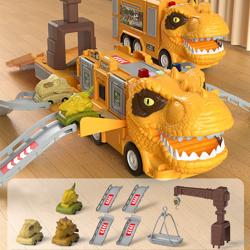 Nytt Dinosaur Transforming Engineering Truck Track Lekesett