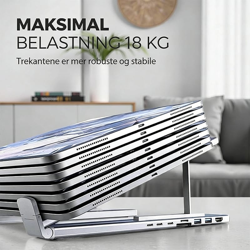 8-i-1 USB-C-Dokkingstasjon for Bærbar PC