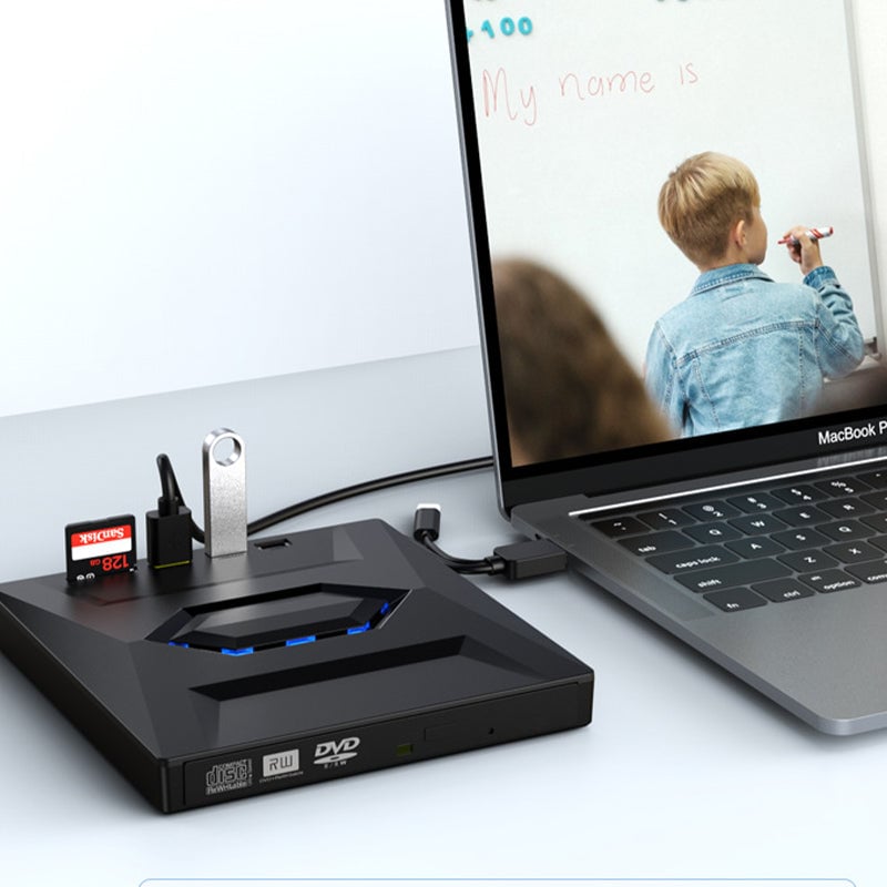 7-i-1 ekstern USB DVD-stasjon og Blu-ray-spiller
