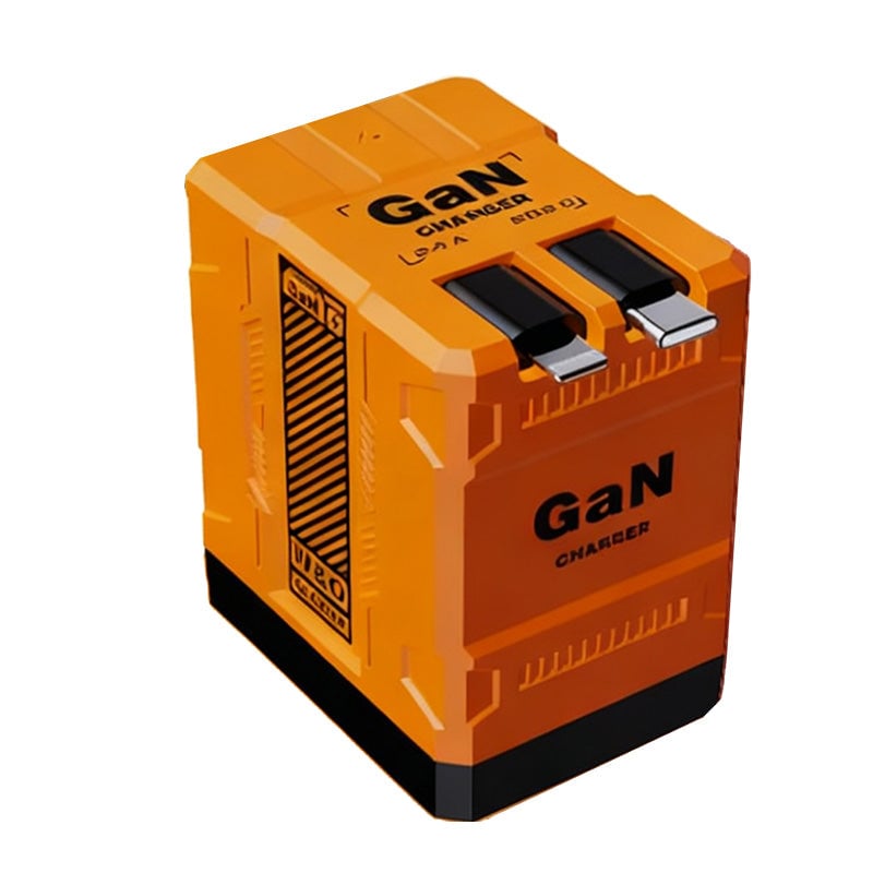 GaN 20W Hurtiglader med Doble Uttrekkbare Kabler