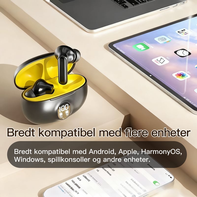 S510 Bluetooth-Ørepropper – Støydemping, Digital Skjerm