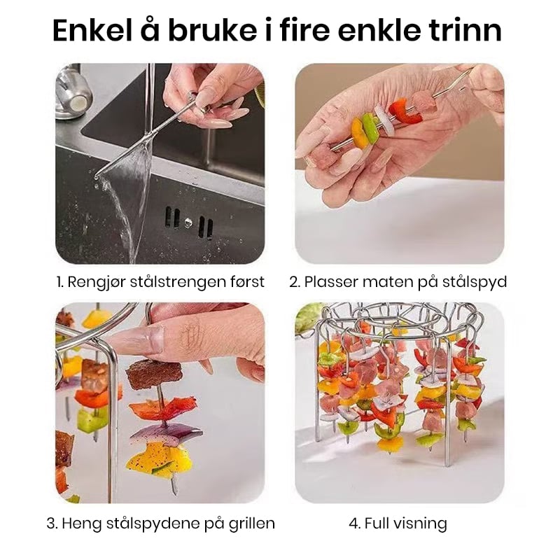 Spydstativ i Rustfritt Stål til Airfryer