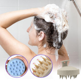 Myk Silikon Hodebunns Massasje Sjampobørste