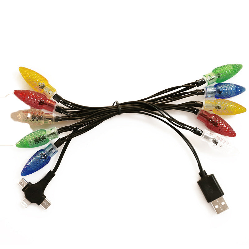 Kjegle Farge Lys 3 i 1 Data Kabel