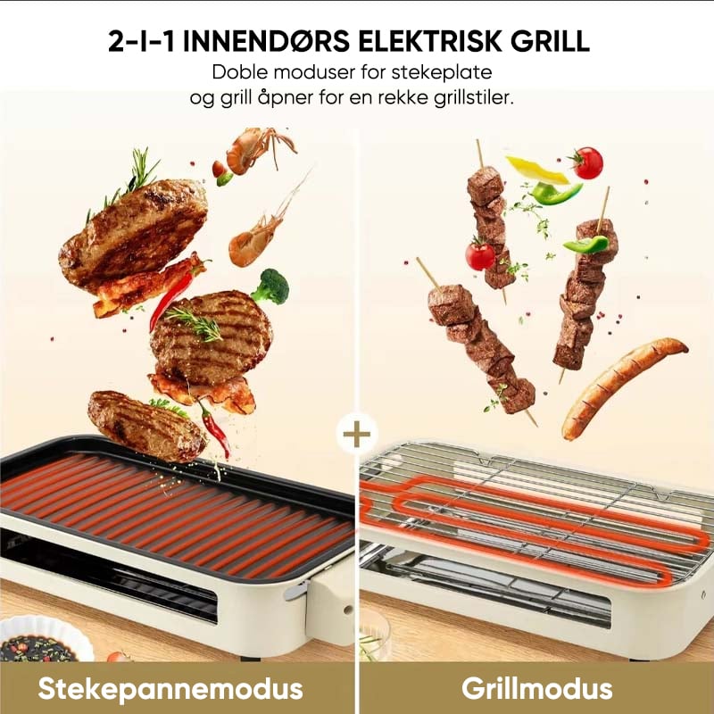 SAKER® Elektrisk Innendørs Grillsett