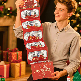 Sammenleggbar Rød Julekonvolutt med 6 Spor