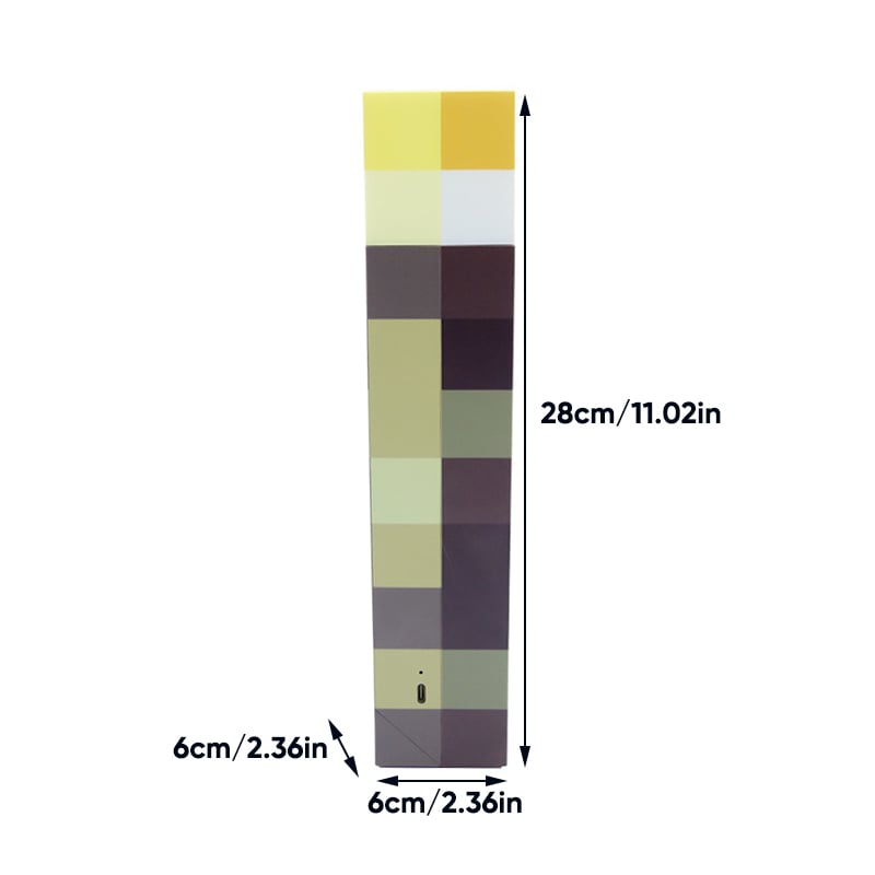 Minecraft Magnetisk Fakkellampe Dekorasjon