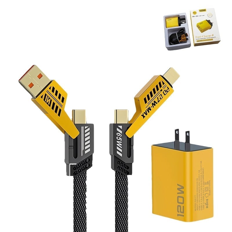 Dobbel USB + Dobbel Type-C 120W hurtigladehode