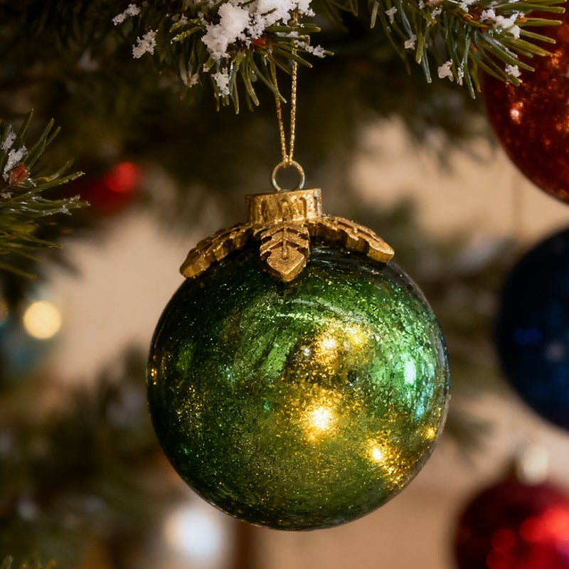 Glass Bordplate Julepynt