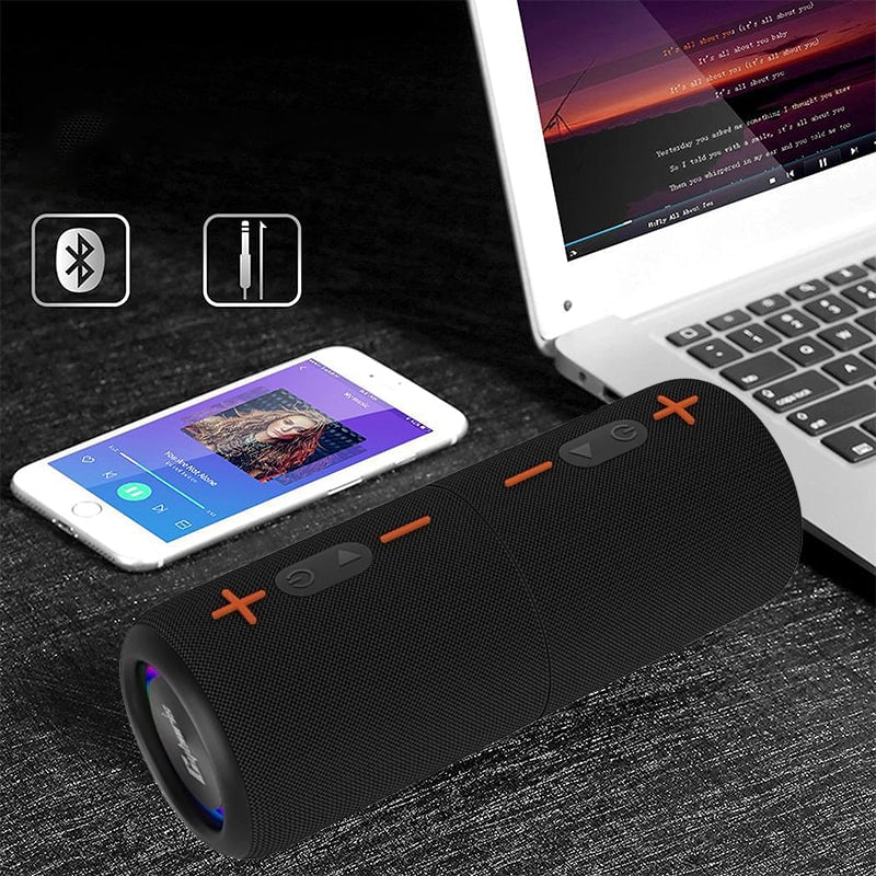Splittet Bluetooth-Høyttaler – Blendende Fargerik Subwoofer