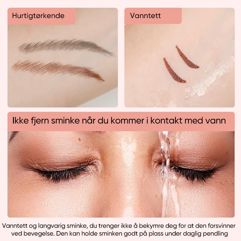 Roterende eyeliner-stempelpenn med dobbelt-hode design