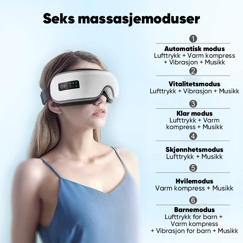 Oppvarmet Øyemassasjeapparat med Musikk