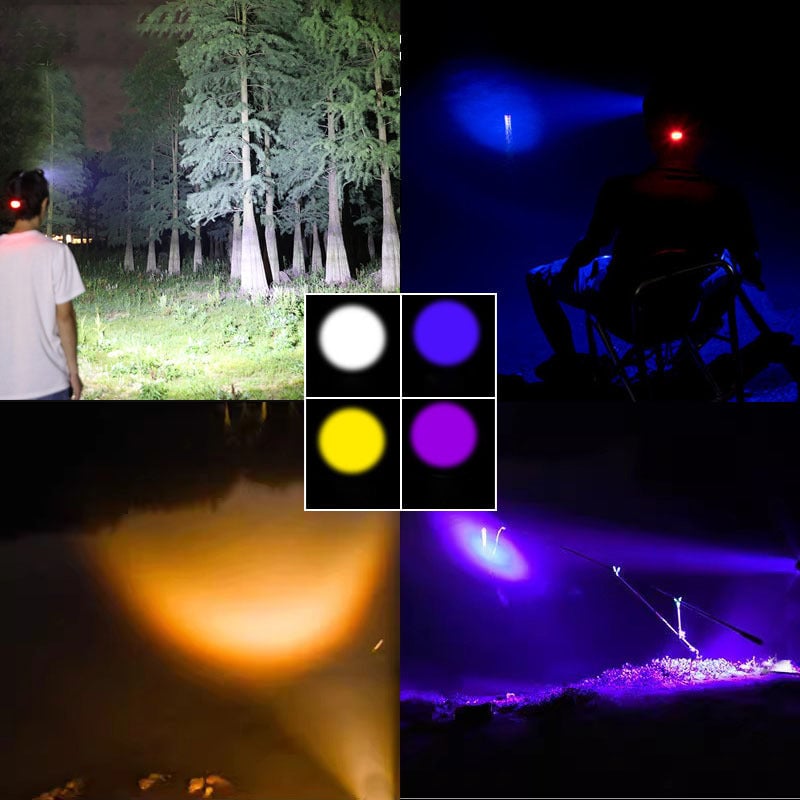 Fire Lyskilder Zoom Natt Fiske Frontlykt