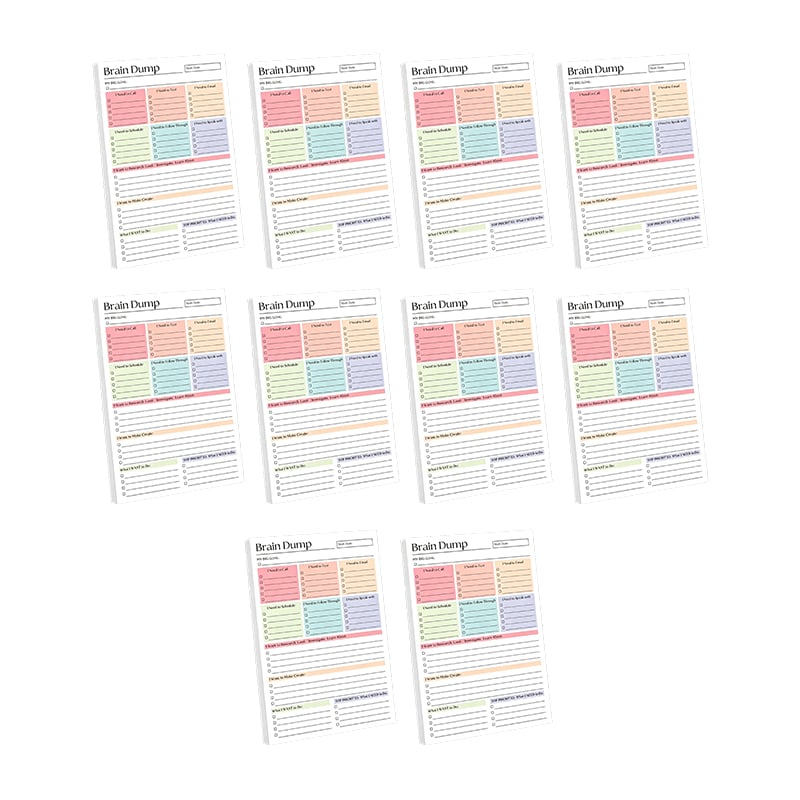 ADHD Hjernedump Planleggerblokk