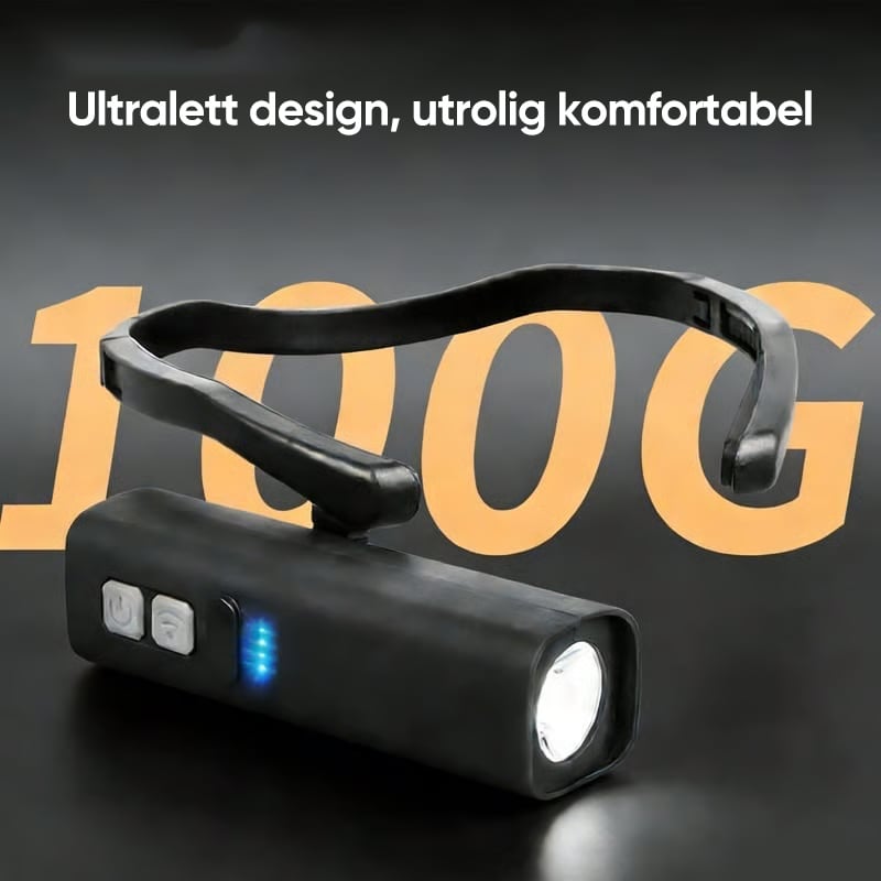 Øremontert induktiv hodelykt
