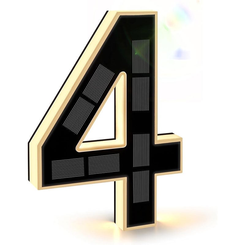 Solcelledrevet Vanntett LED-Adressenummer