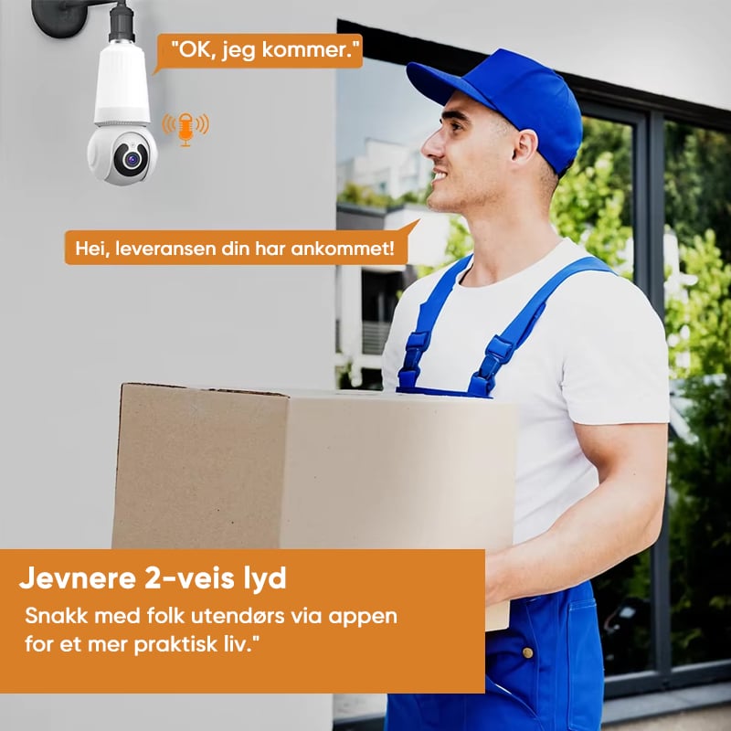 Sakerplus utendørs lyspære sikkerhetskamera