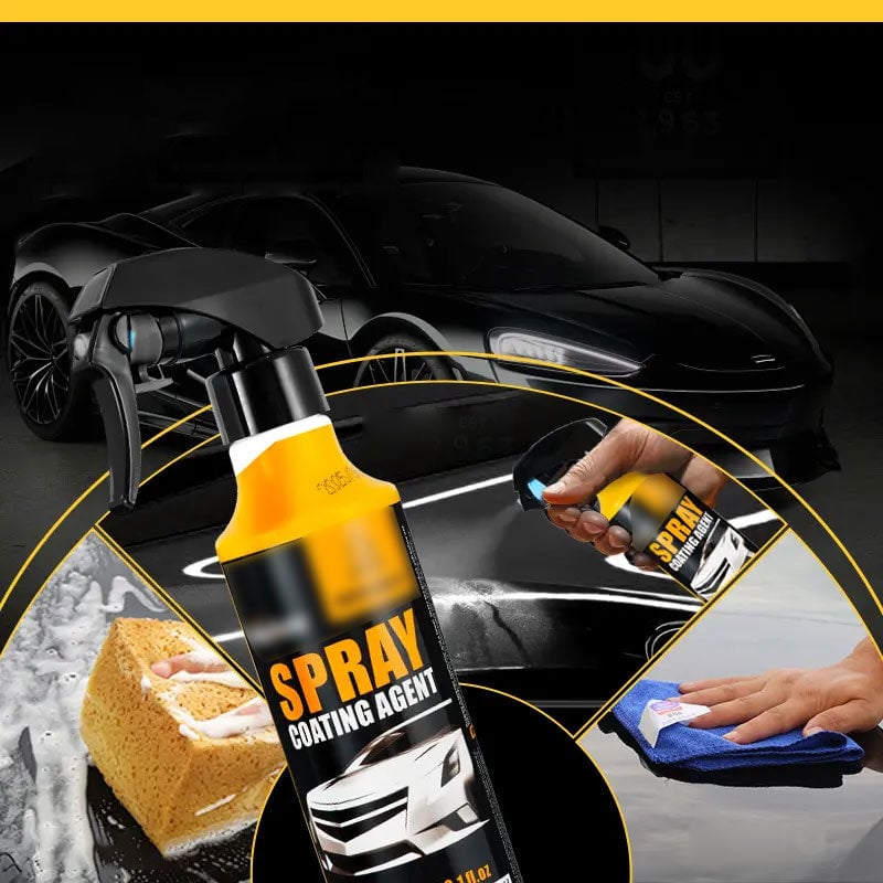 Rengjørings- og pleiespray for billakk