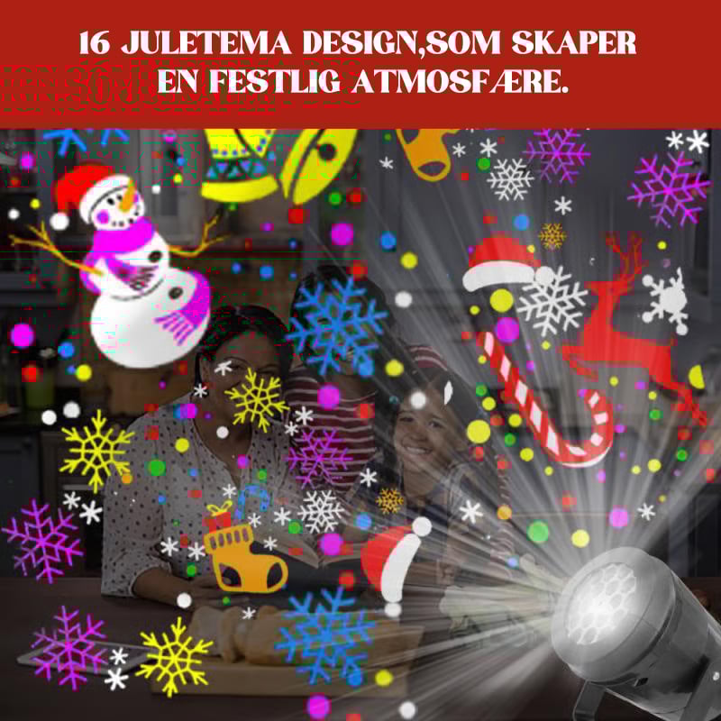 Juleprojeksjons Mønsterlampe