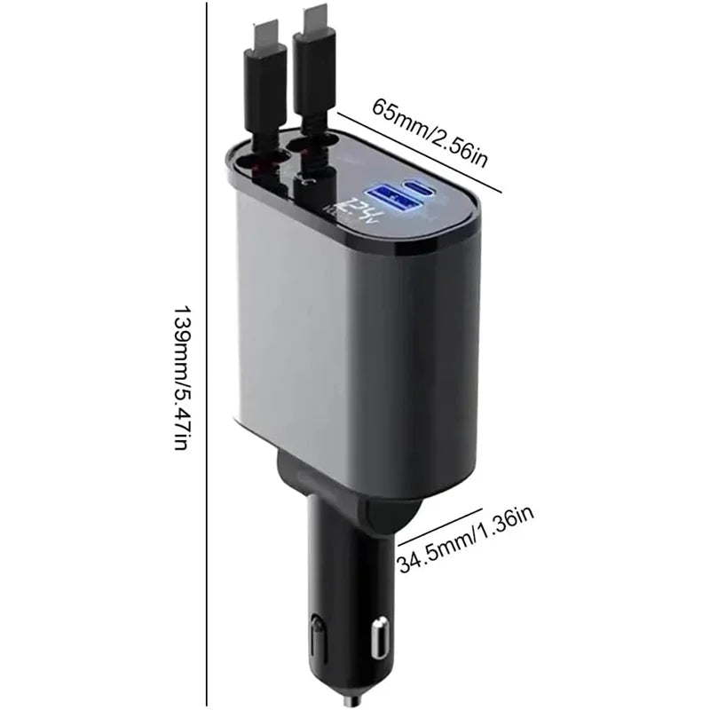 4-i-1 Teleskopisk Biladapter