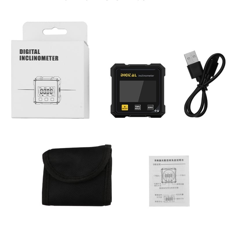 Storskjermet Digital Hellingsmåler med Dobbel Laser