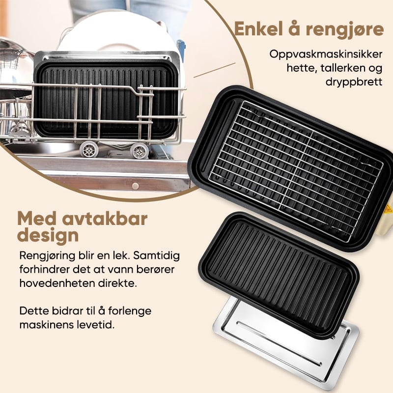 SAKER® Elektrisk Innendørs Grillsett