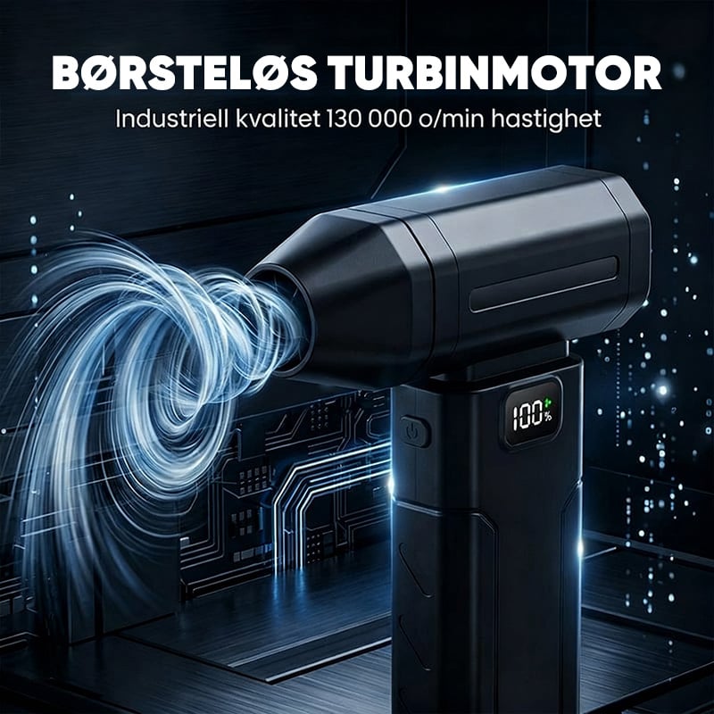 Ultrakraftig Bærbar Turbovifte på 150 000 o/min