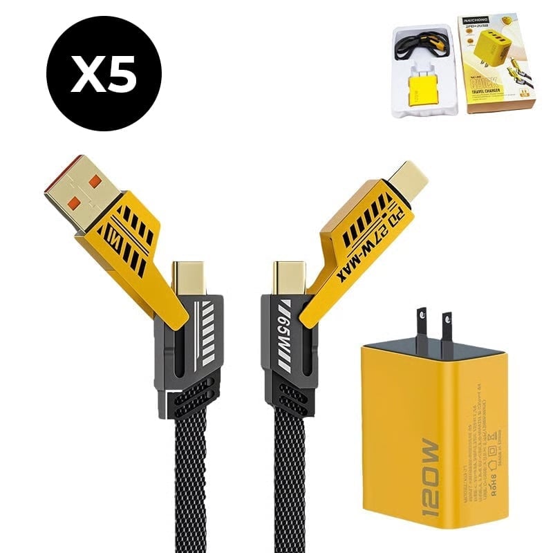 Dobbel USB + Dobbel Type-C 120W hurtigladehode