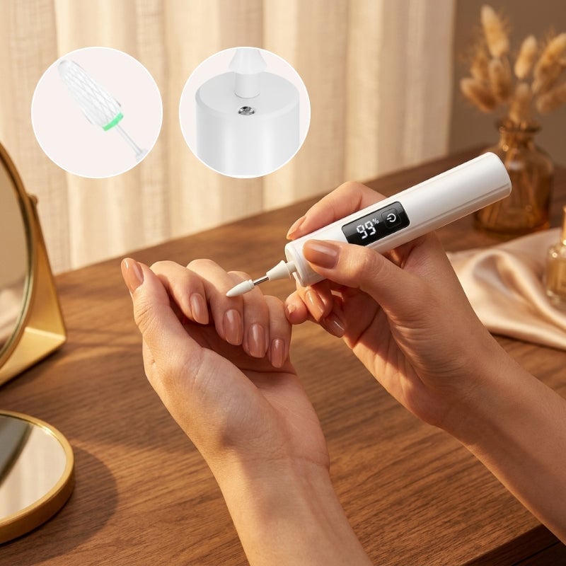 Elektrisk neglesliper med LED-lys