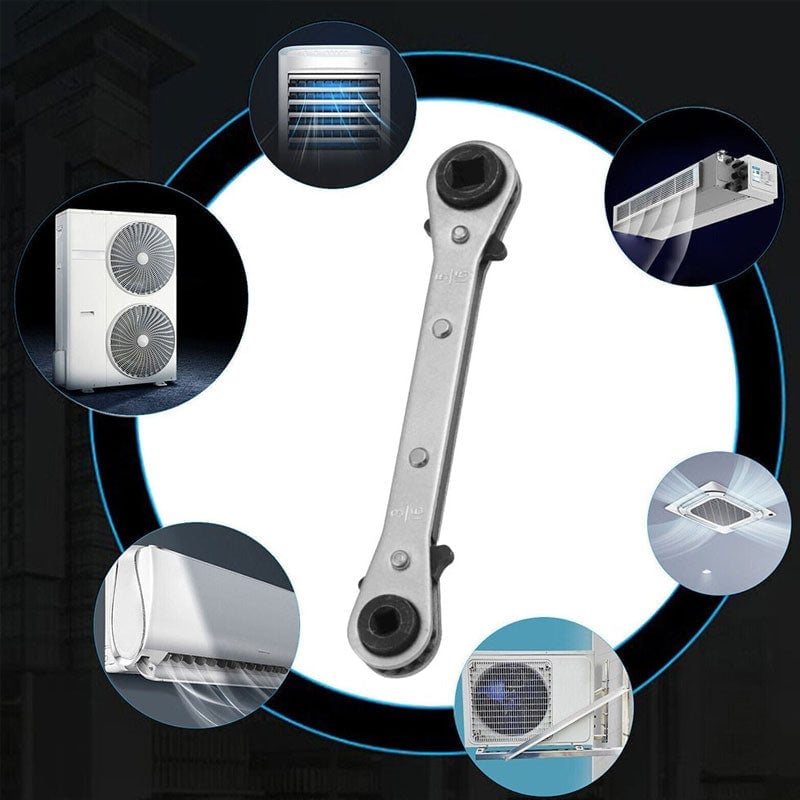 Promo - Dobbeltsidig Firkantet Skrallenøkkel for Vedlikehold