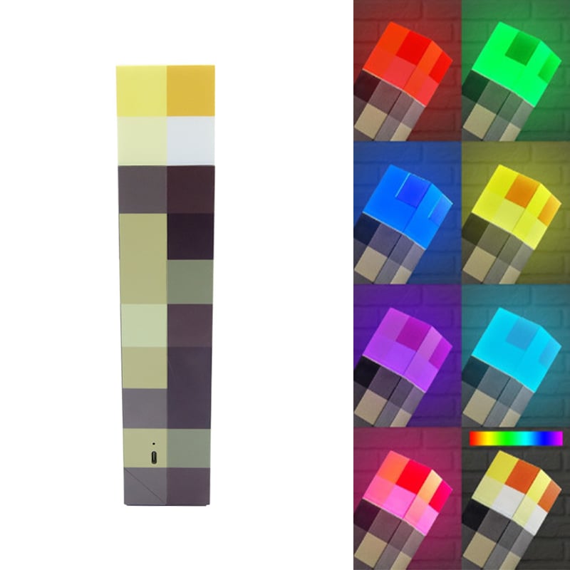 Minecraft Magnetisk Fakkellampe Dekorasjon