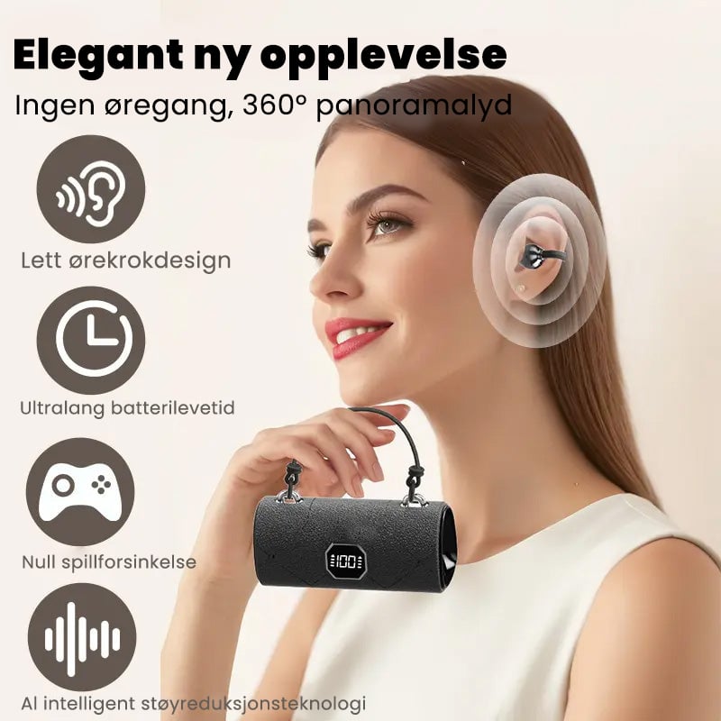 Fasjonable Klipp-På Trådløse Hodetelefoner