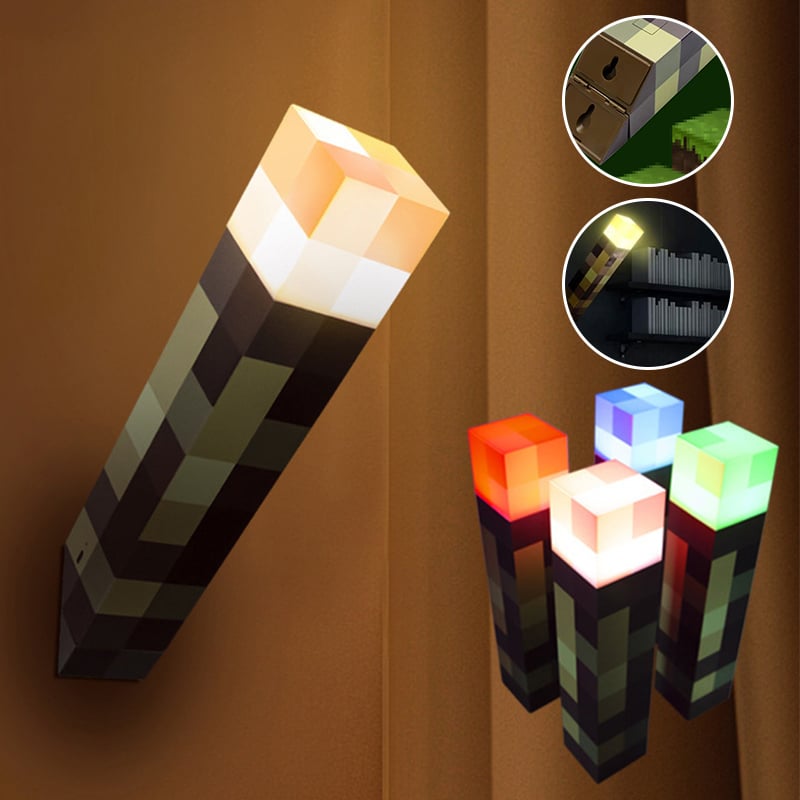 Minecraft Magnetisk Fakkellampe Dekorasjon