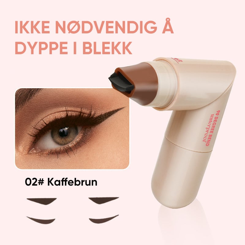 Roterende eyeliner-stempelpenn med dobbelt-hode design