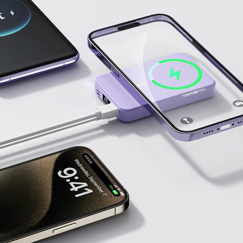 Trådløs Bærbar Magnetisk Powerbank
