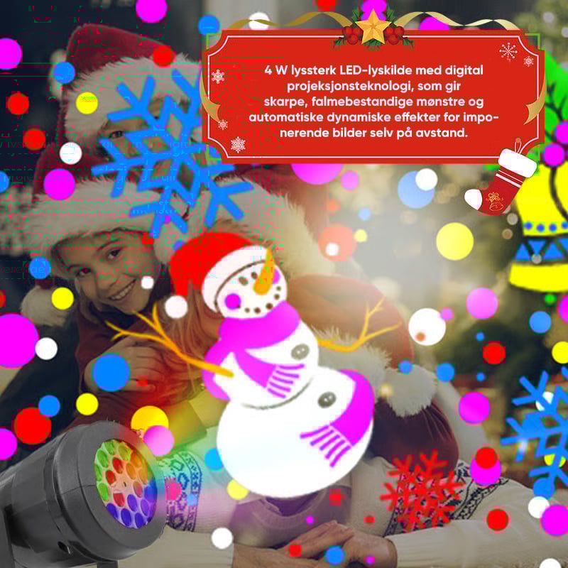 Juleprojeksjons Mønsterlampe