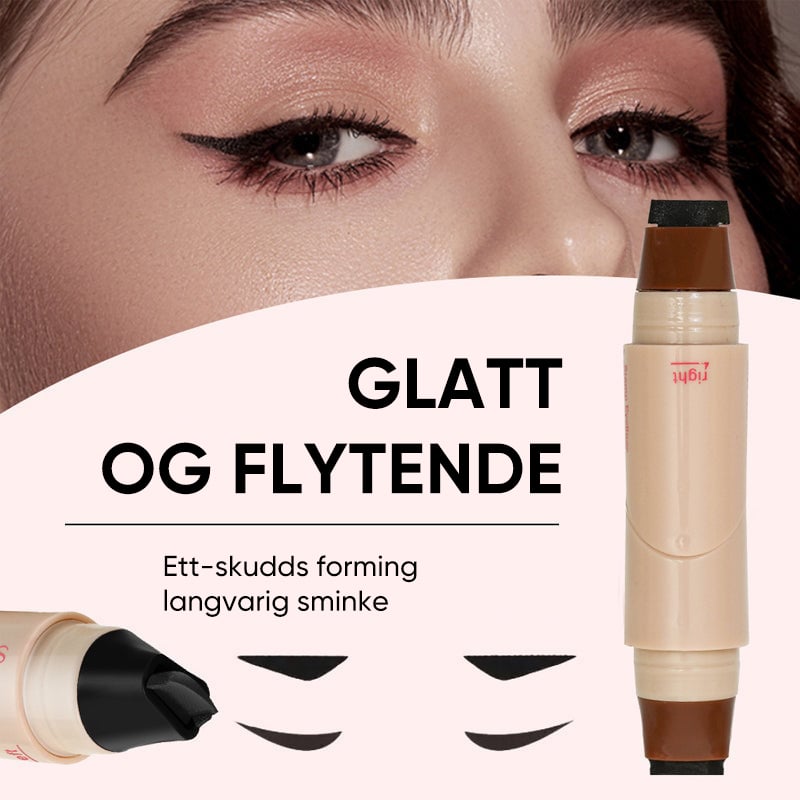 Roterende eyeliner-stempelpenn med dobbelt-hode design