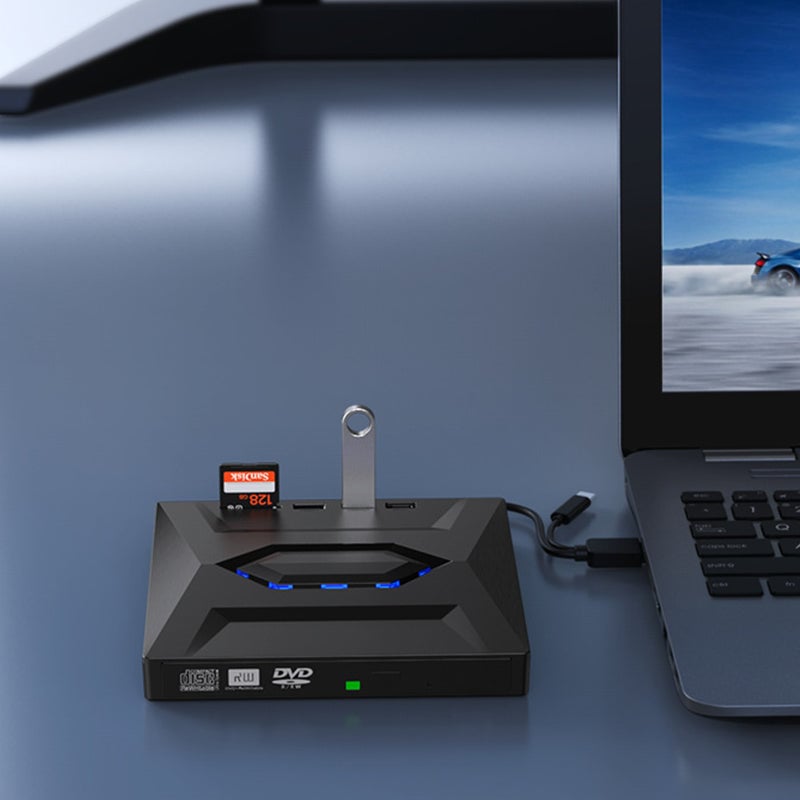 7-i-1 ekstern USB DVD-stasjon og Blu-ray-spiller