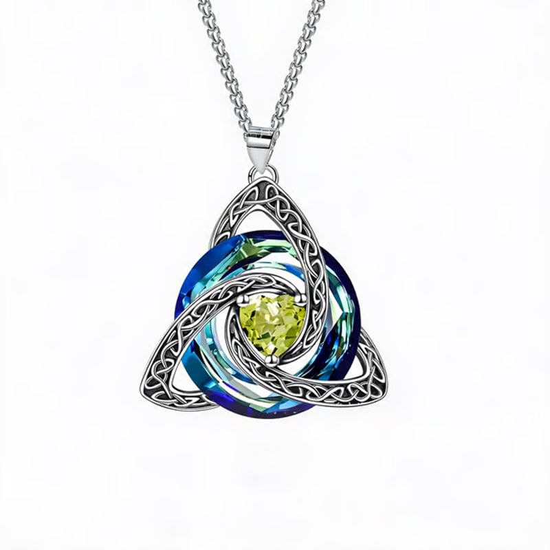12-Month Celtic Birthstone Necklace