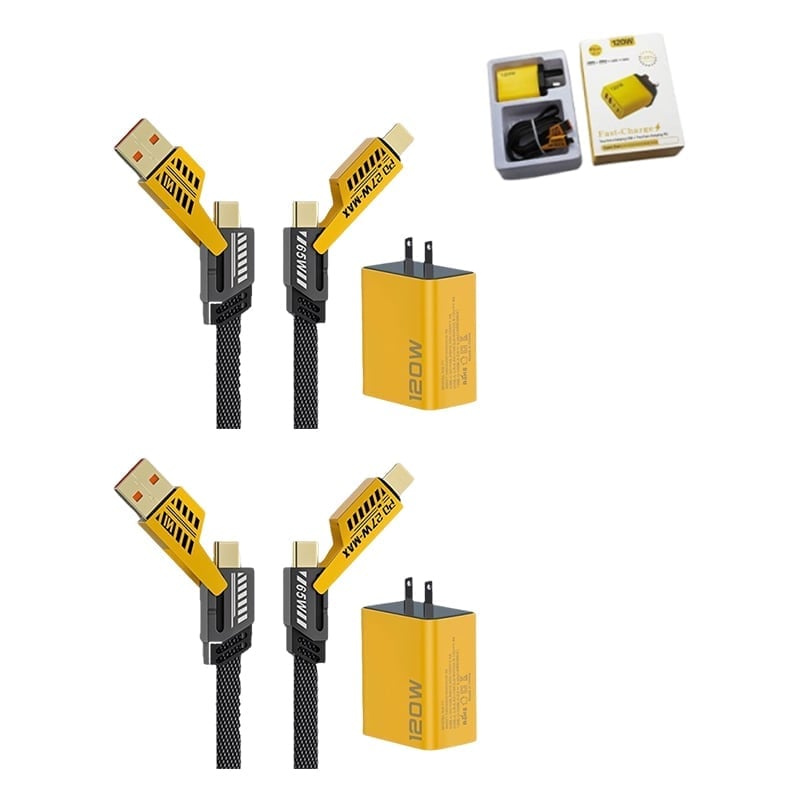Dobbel USB + Dobbel Type-C 120W hurtigladehode