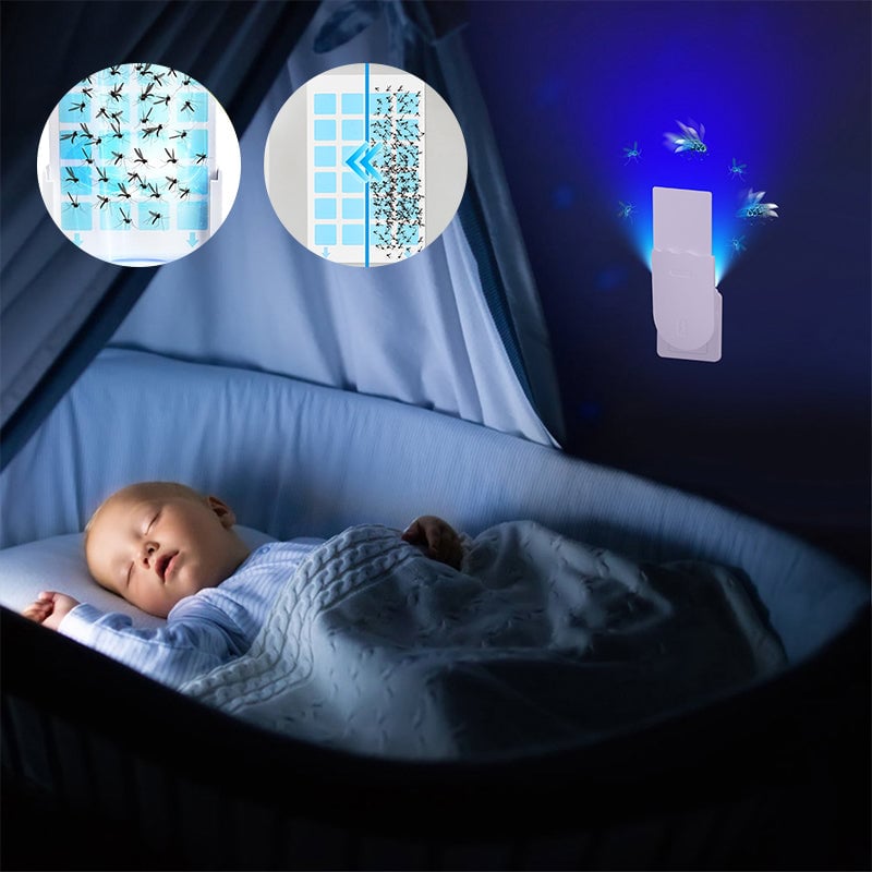 2-i-1 Mygglampe med Klebrig Felle