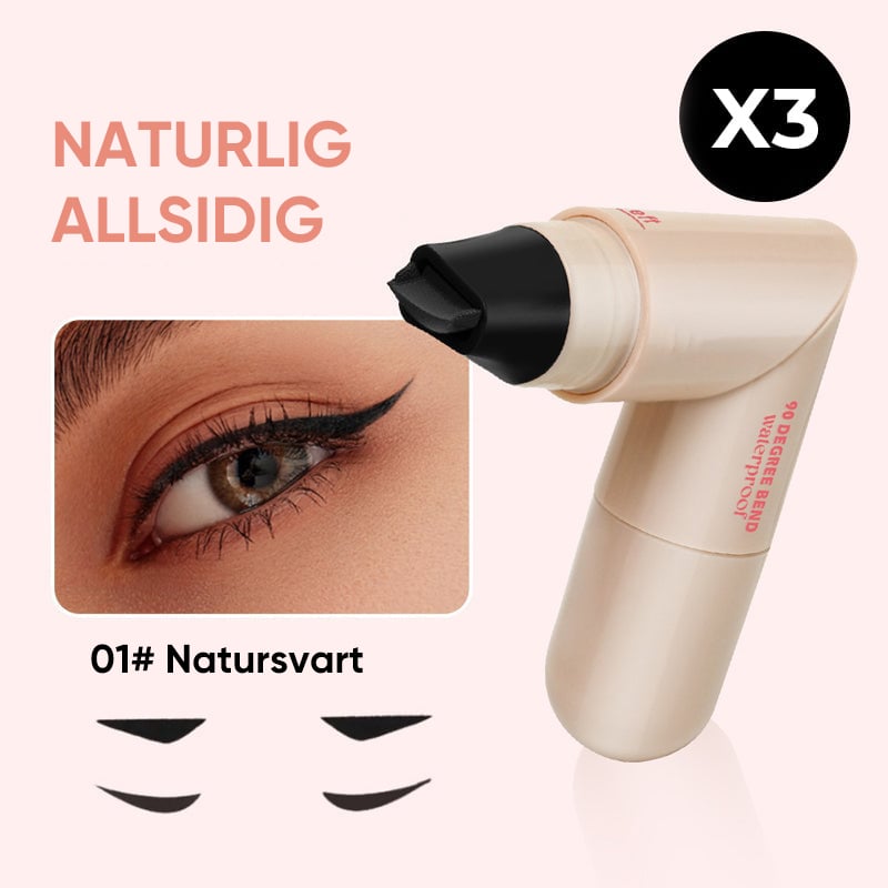 Roterende eyeliner-stempelpenn med dobbelt-hode design