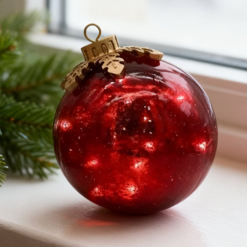 Glass Bordplate Julepynt